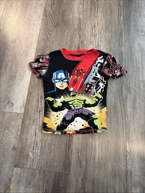 Marvel Avengers Kids Graphic Costume Tee - Black & Red